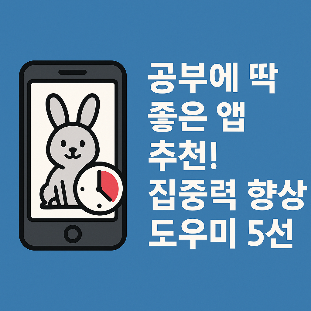 공부에 딱 좋은 앱 추천! 집중력 향상 도우미 5선