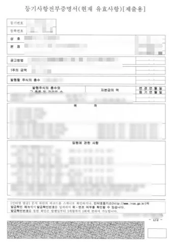 등기사항전부증명서 발급 시 주의사항 정리집_12