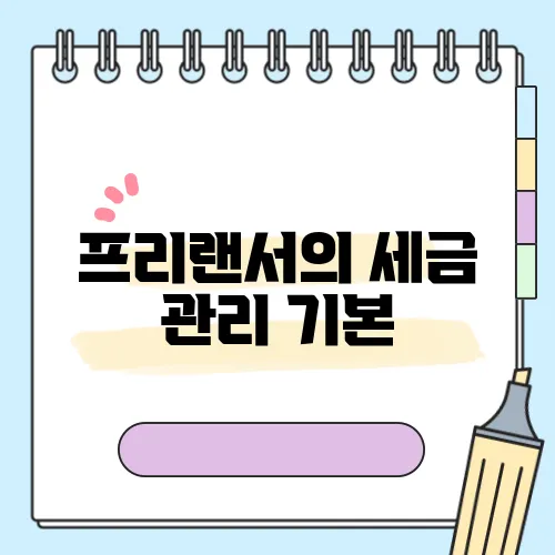 프리랜서의 세금 관리 기본