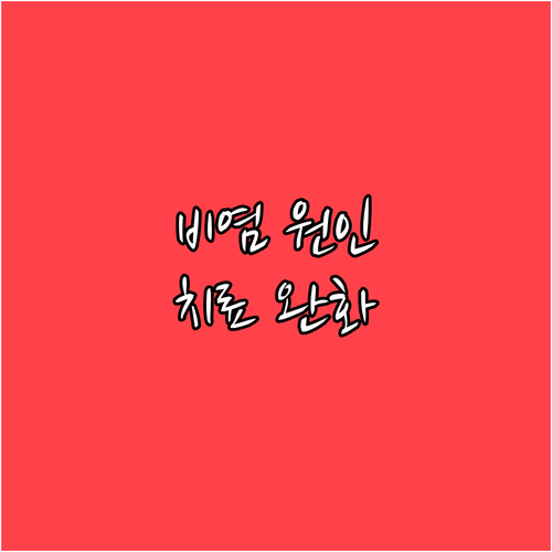 알레르기 비염 원인부터 치료, 완화법