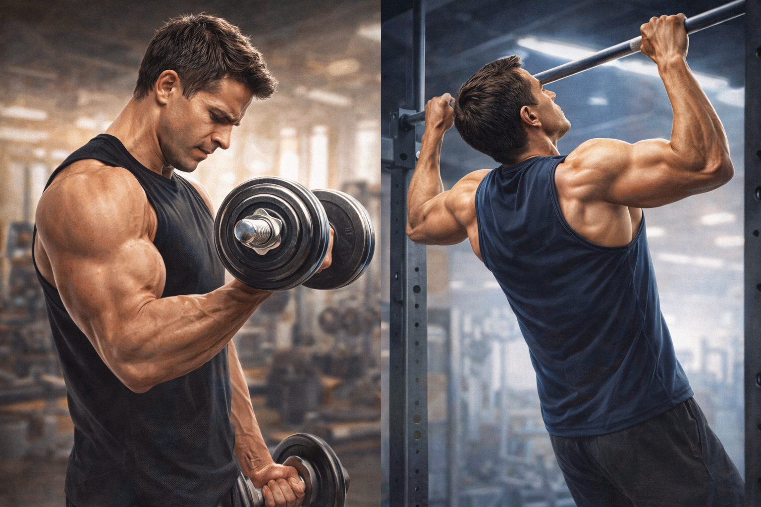 근육 운동과 턱걸이로 변화한 삶 관련 이미지