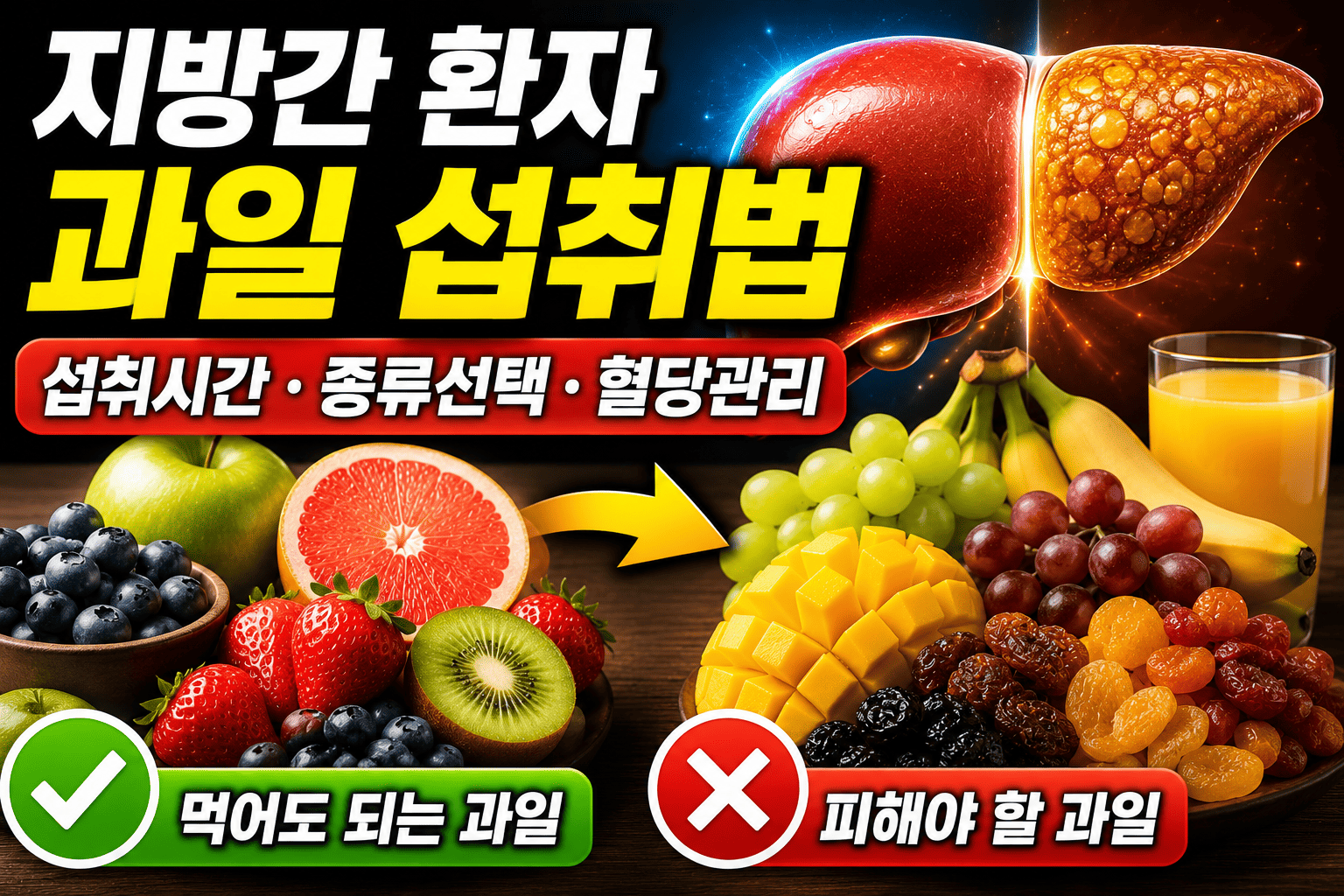 지방간 환자 과일섭취법 (섭취시간, 종류선택, 혈당관리)