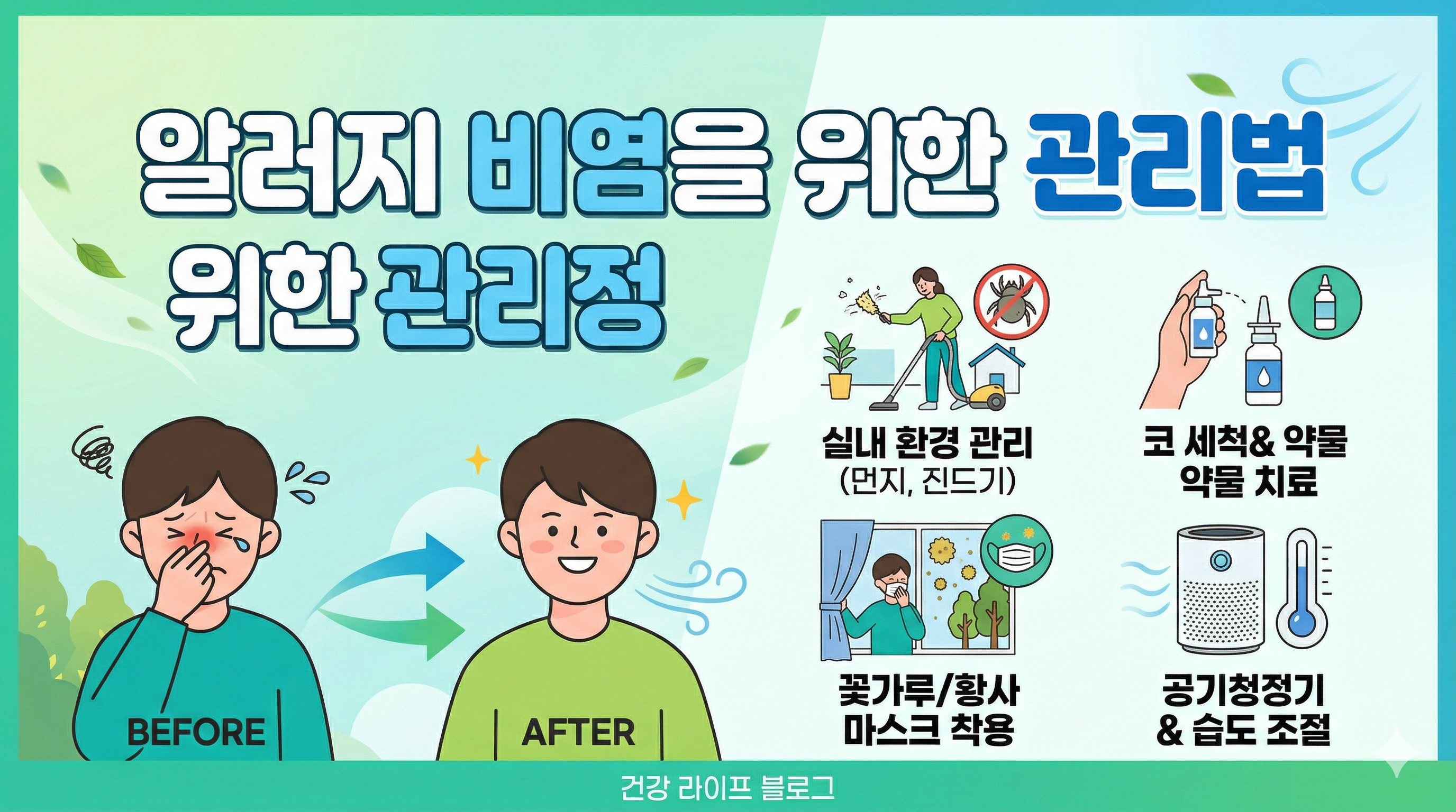 알러지 비염을 위한 관리법