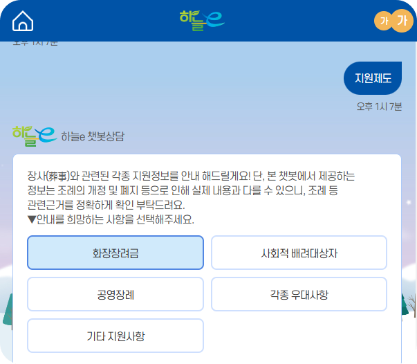 화장장 지원금제도