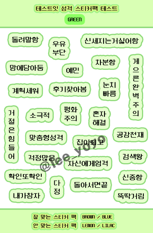 테스트잇 성격 스티커팩