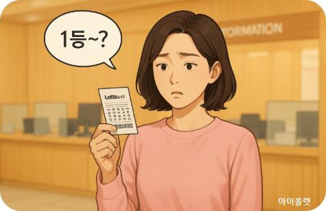 로또 1등에 당첨 되었다는 사실이 믿어지지 않는 황당한 모습 재현