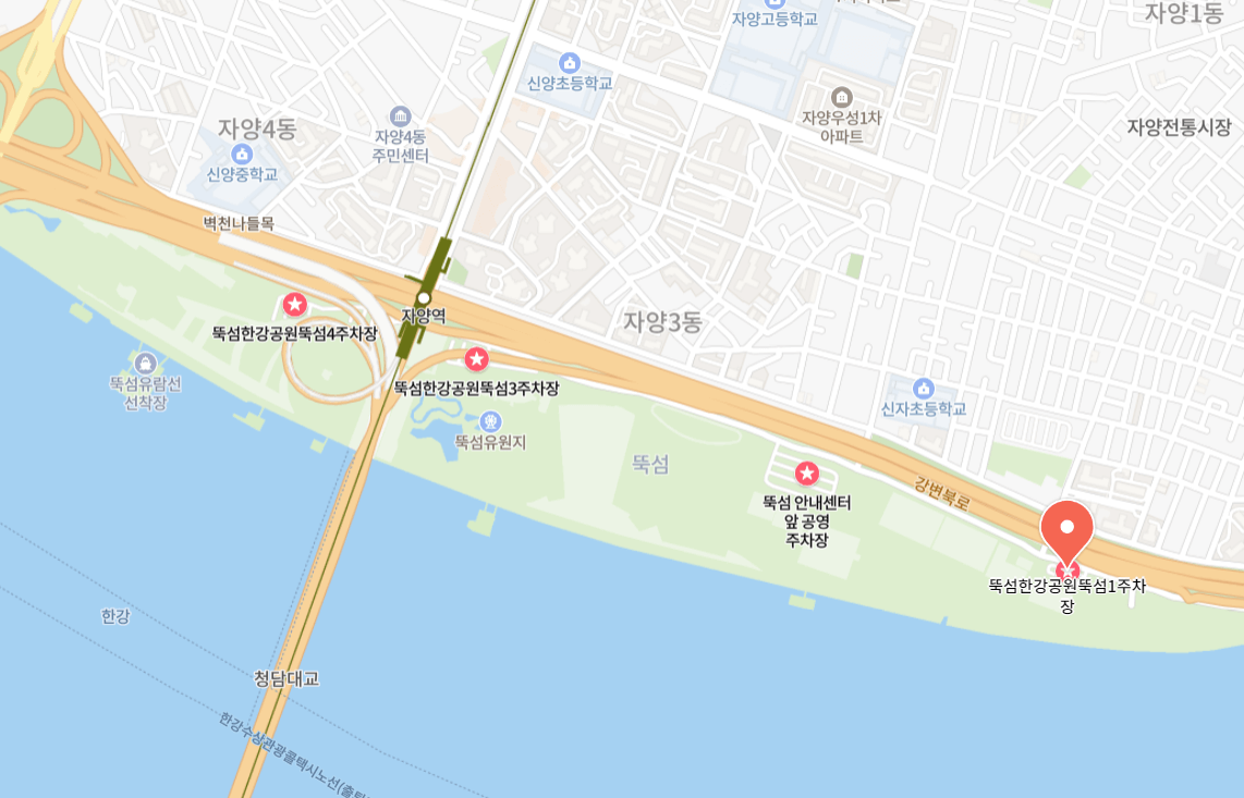2024 한강 뚝섬 수영장 주차장