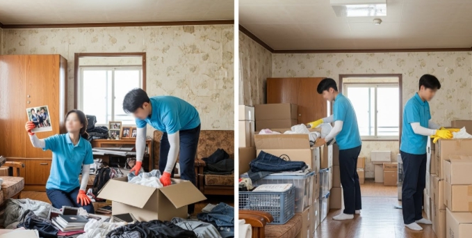 증평 고독사청소 및 정리중