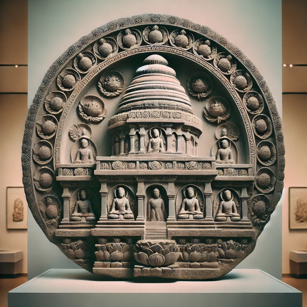 간다라 지역 조각 장식 관련 이미지