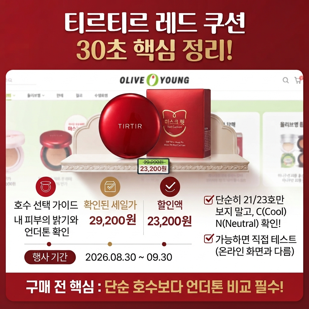 티르티르 레드 쿠션 색상 고르는 법 확인하기