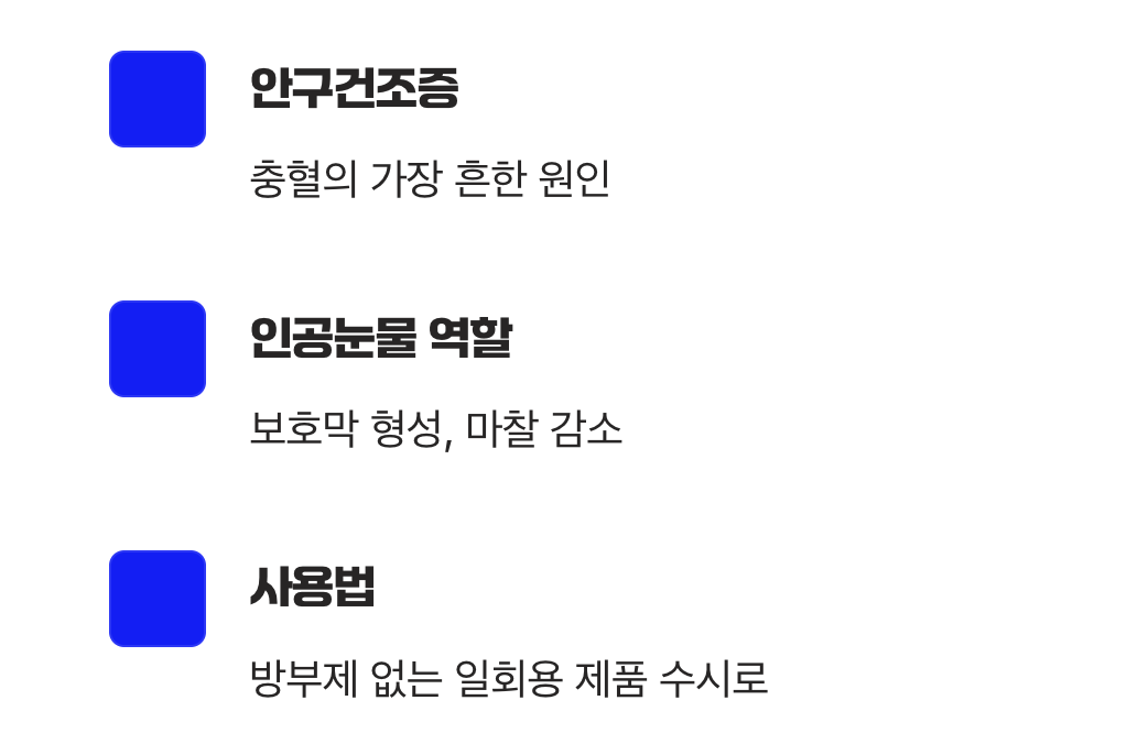 가장 기본 처방, 인공눈물이라는 보호막