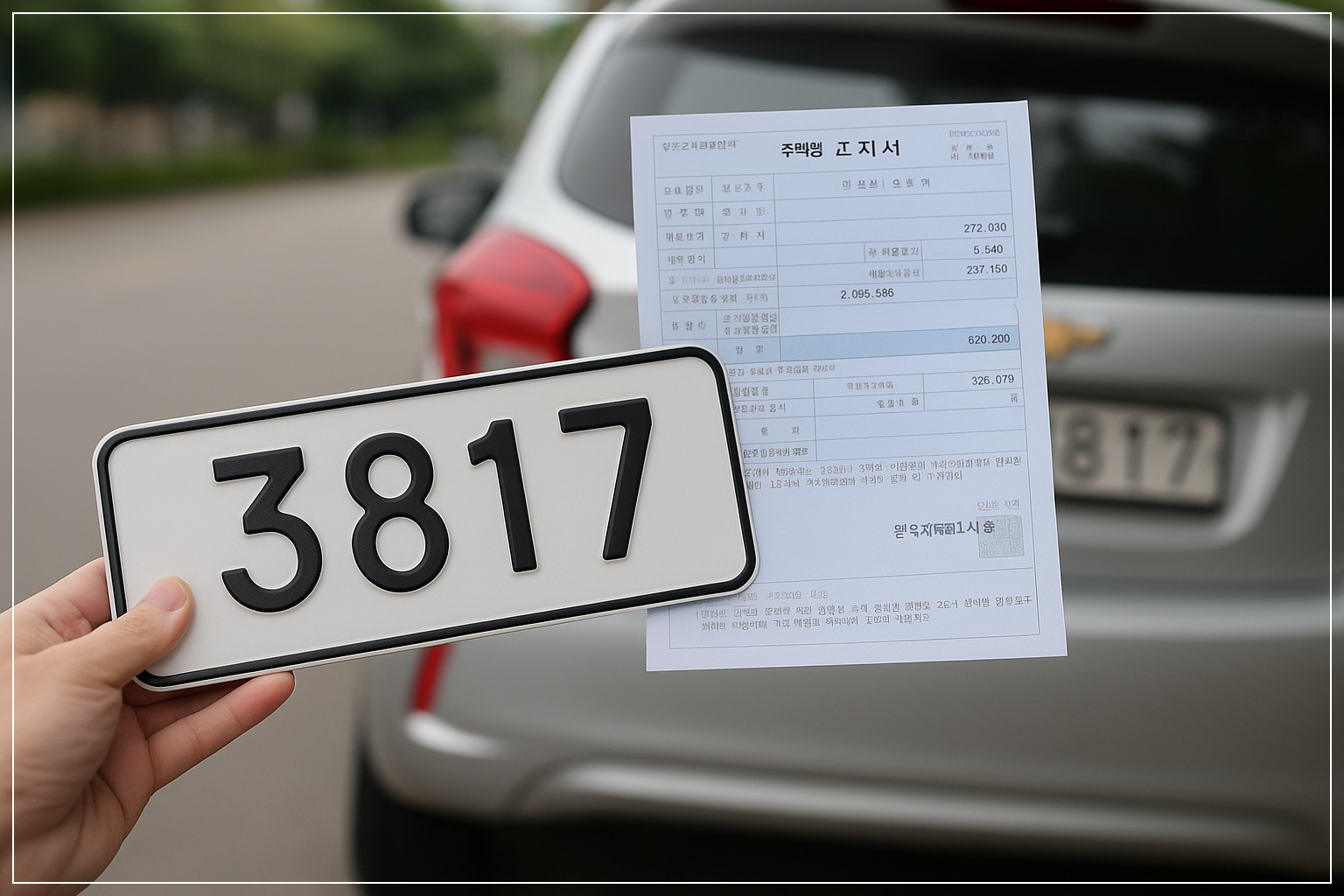 자동차세와 재산세 환급 신청 예시