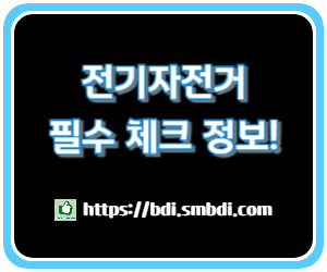 전기자전거 구매 전 필수 체크! - 면허, 규정, 보조금 혜택 정보부터 인기 모델 추천까지