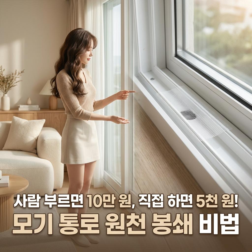 방충망 물구멍 테이프로 여름 모기 차단, 30평대 아파트 5천 원으로 해결하는 법