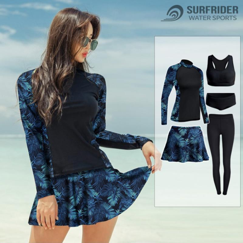 서프라이더 5종 풀세트 치마 래쉬가드 체형커버 SURFRIDER