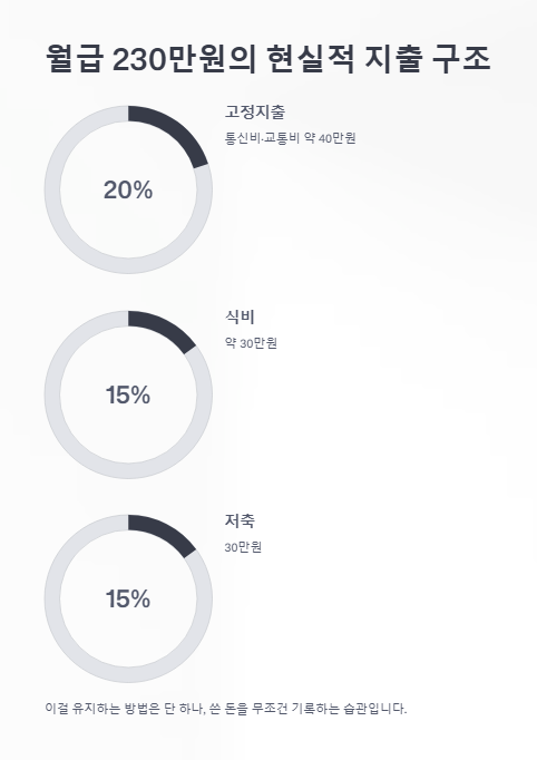 월급 230만원의 현실적 지출 구조
