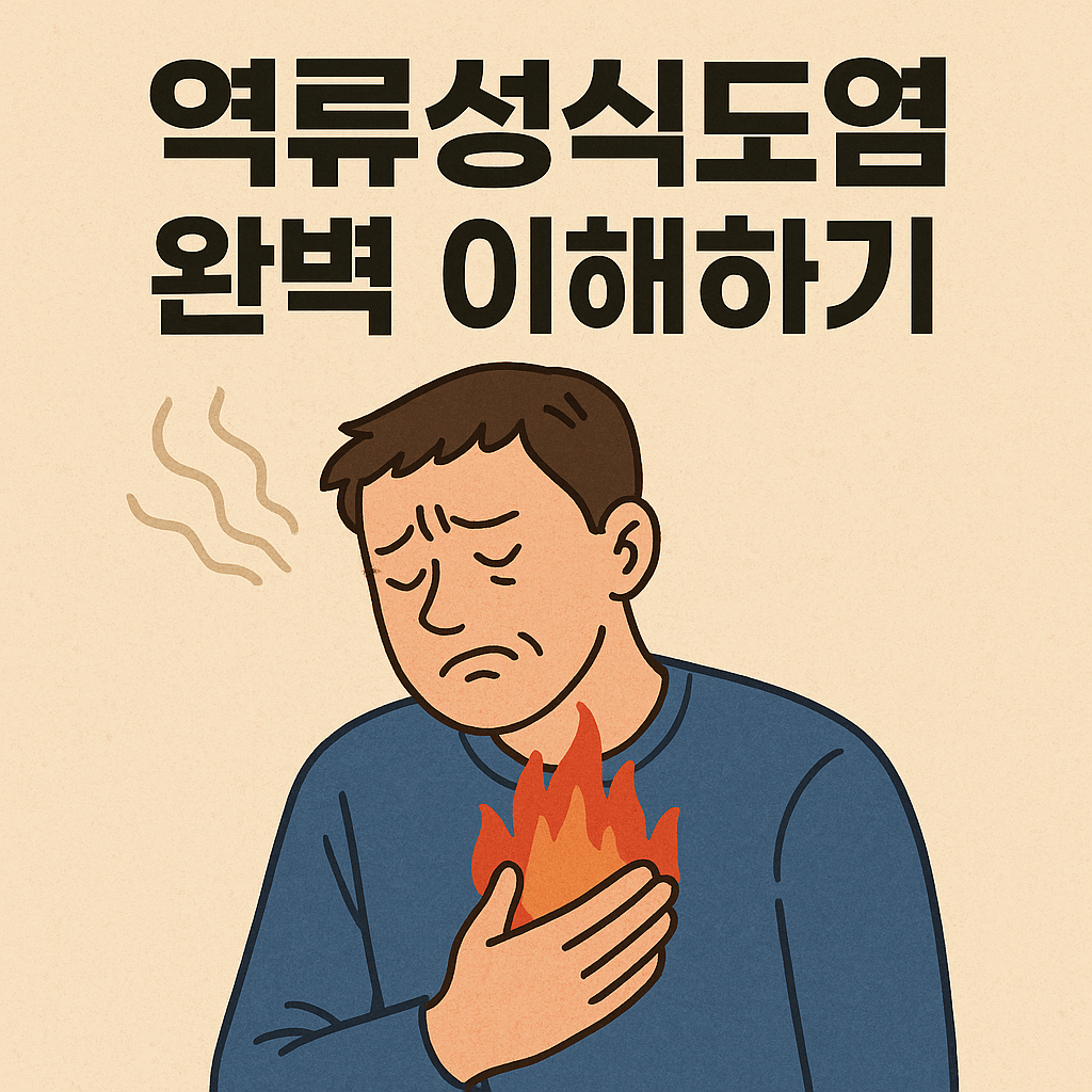 역류성식도염 증상과 원인, 연하곤란, 가슴통증, 신트림, 목 이물감 등 완벽 이해하기