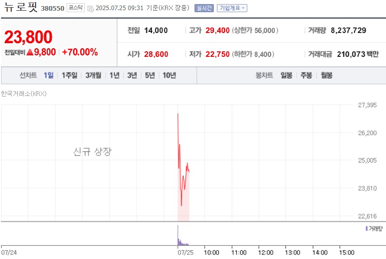 뉴로핏 주가