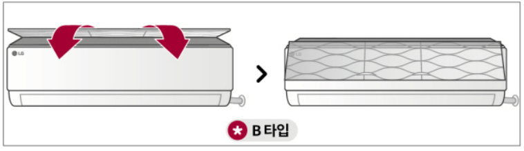 LG 벽걸이 에어컨 청소방법 b타입
