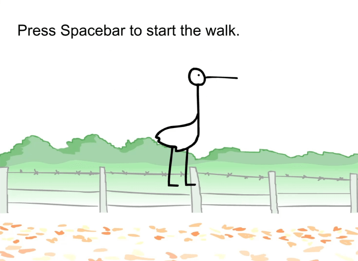 황새-오래걷기-플래시게임-메인-화면