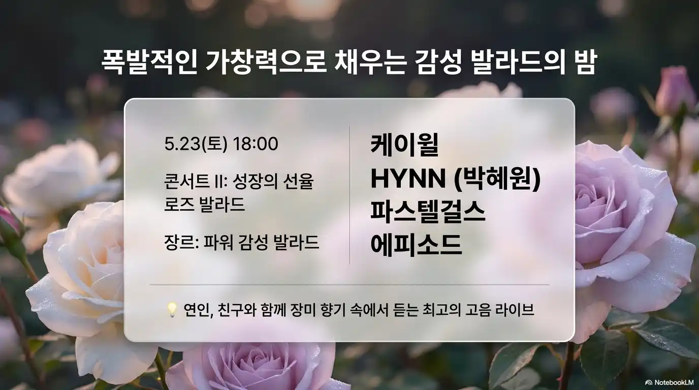 곡성 장미축제 5월 23일 초대가수 라인업