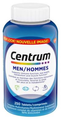 센트룸 멀티비타민 250정 남성용 종합비타민 미네랄 멀티 8개월분