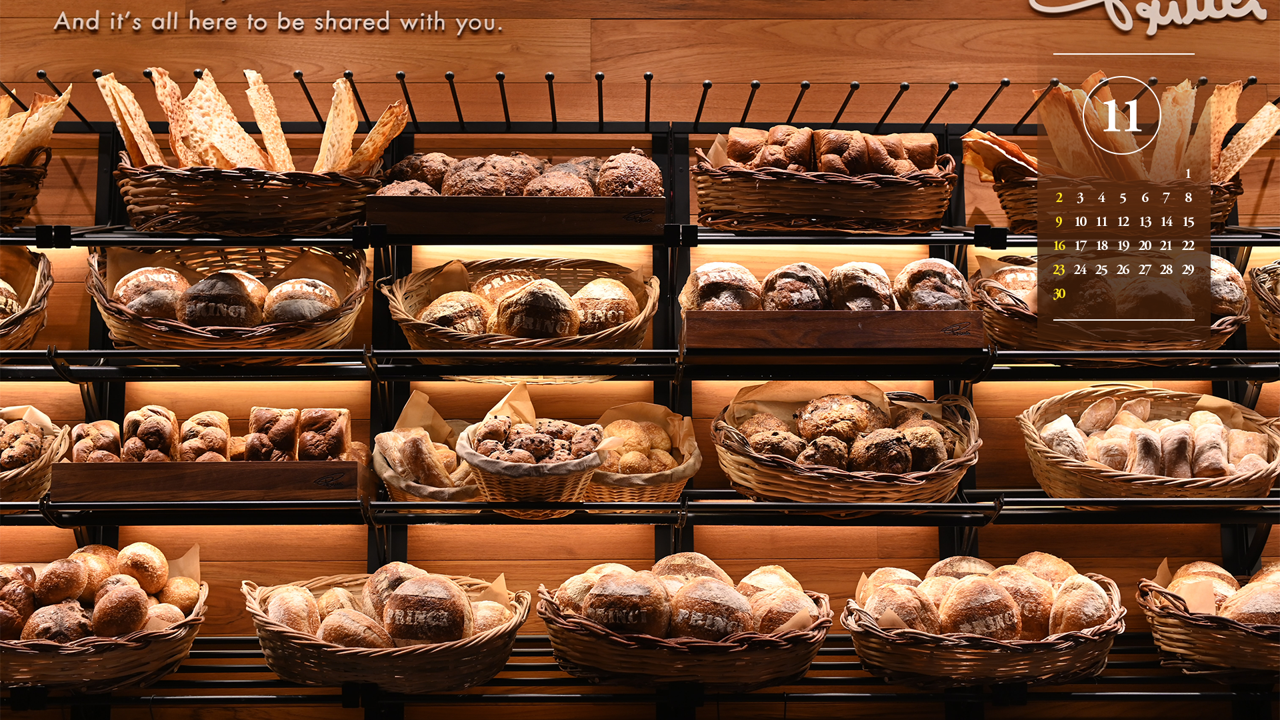 01 빵 진열대 A - 2025년11월 노트북배경화면