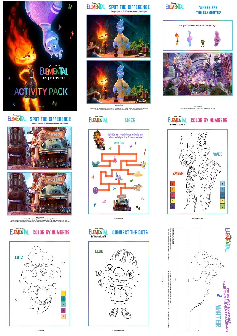 엘리멘탈 색칠공부 도안