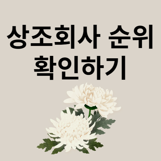 상조회사 순위