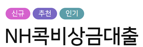 농협은행 NH콕비상금대출