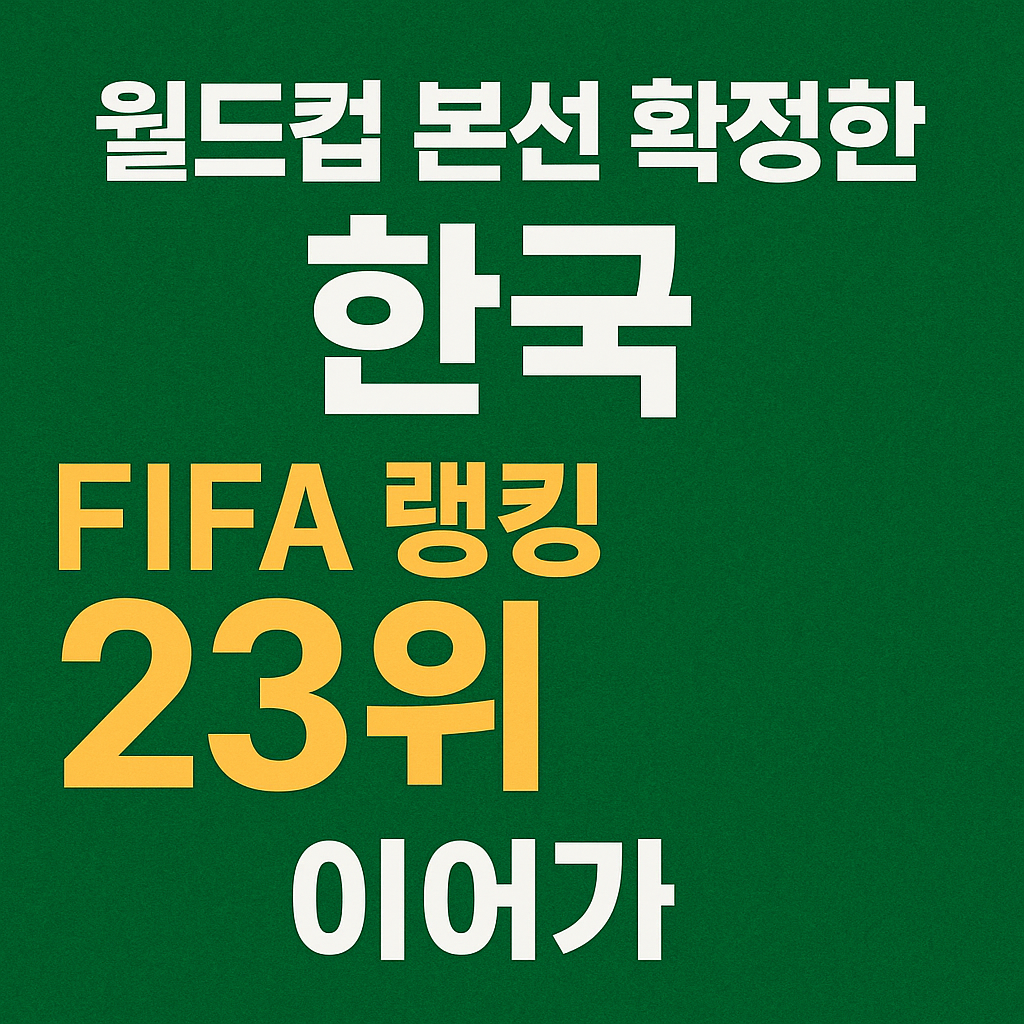월드컵 본선 확정한 한국, FIFA 랭킹 23위… 세계가 주목하는 상승세