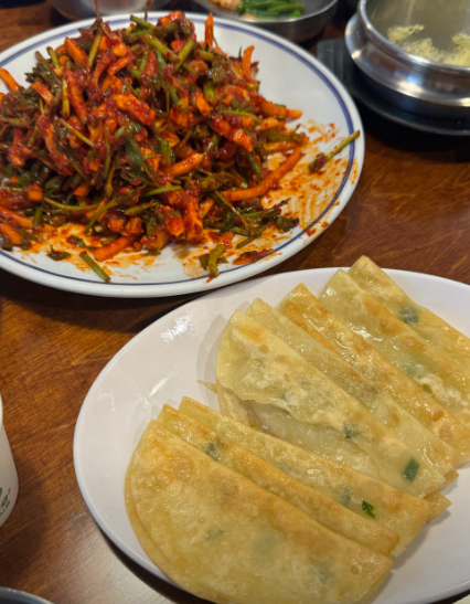 회무침 납작만두