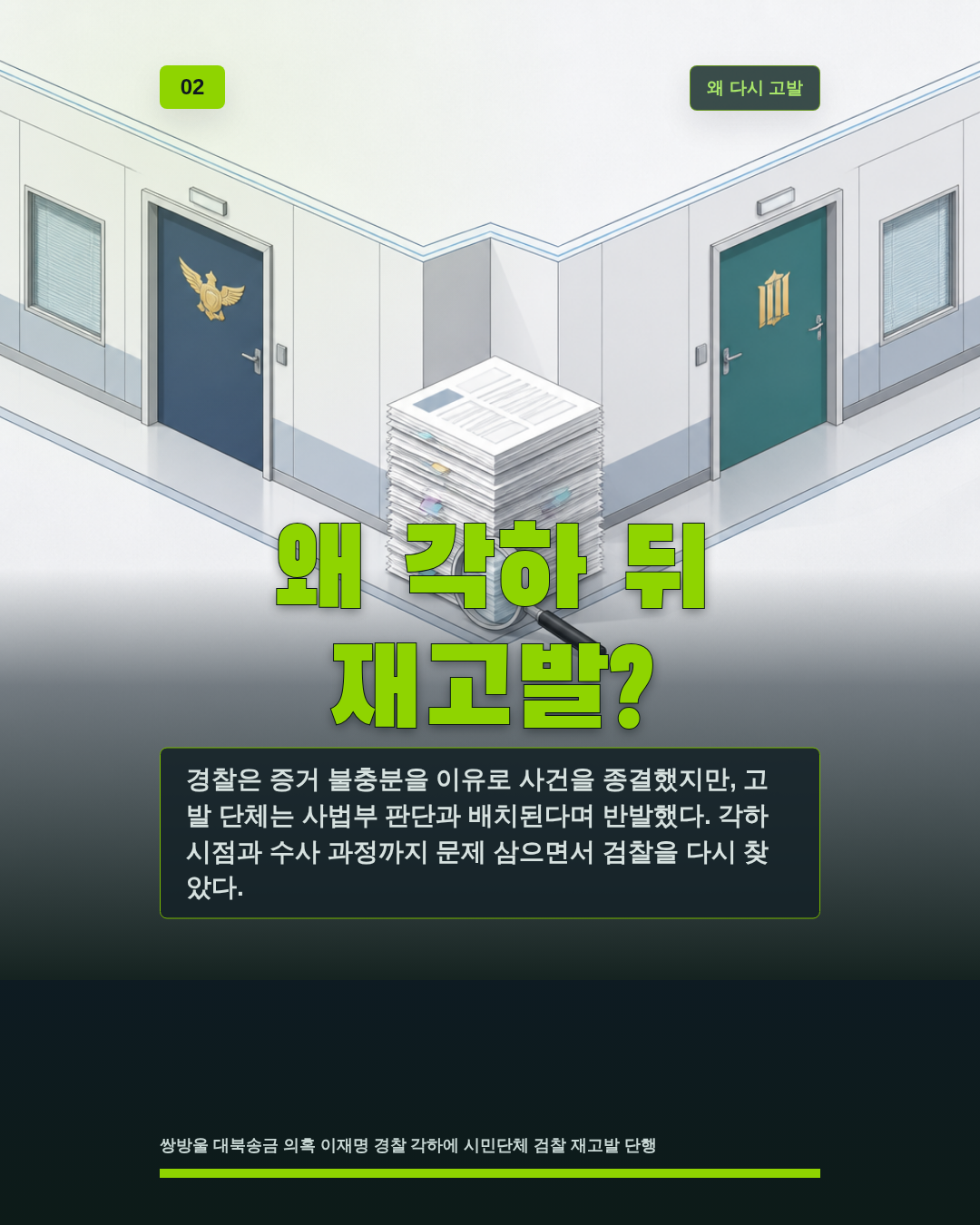 왜 각하 뒤 재고발?