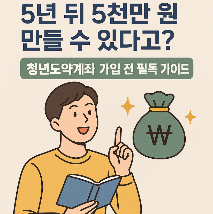 2025년 청년 필수 저축 제도! 청년 도약 계좌로 5년 뒤 5천만 원 만들기. 조건부터 신청까지 전부 정리해드립니다.