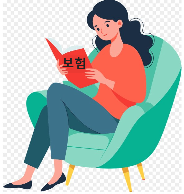 보험계약서 보는 여성
