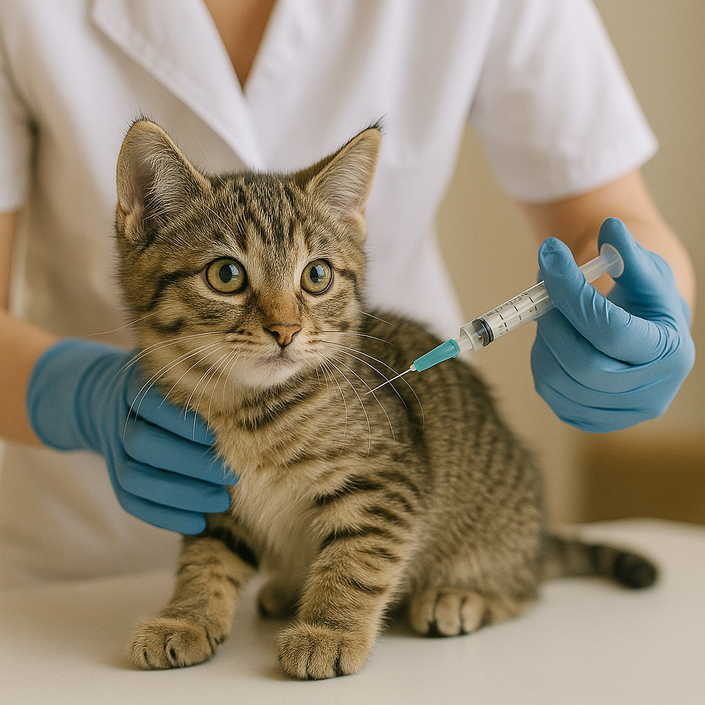 고양이 예방접종 사진