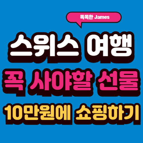 스위스 여행시 꼭 사야할 선물 10만원에 쇼핑하기