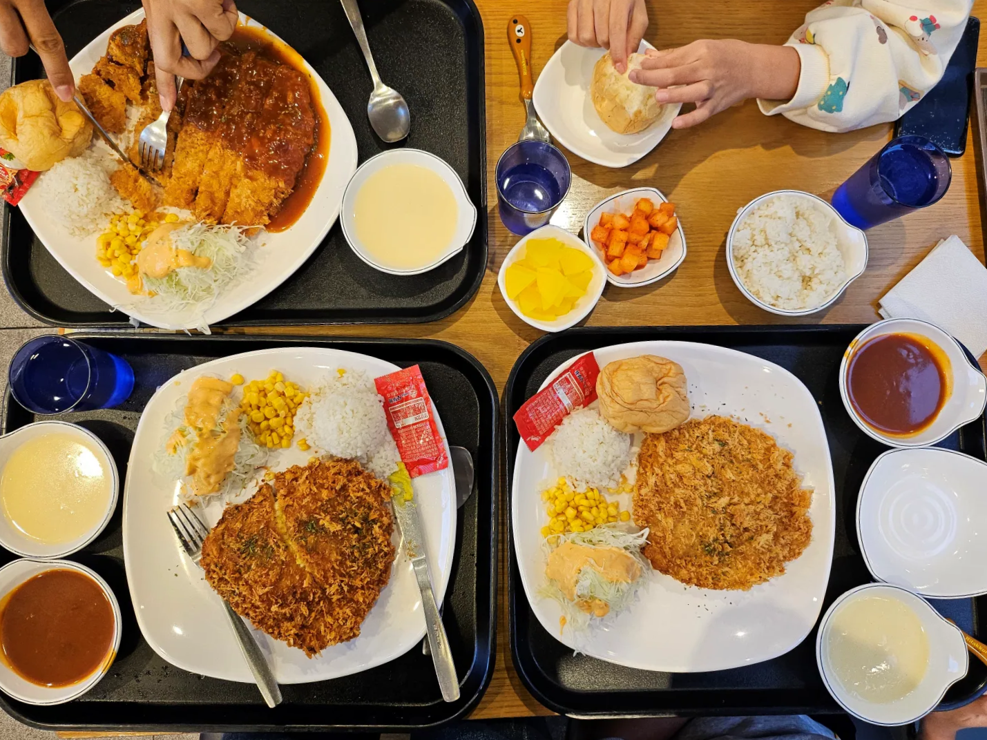 사장님돈까스(등심), 고구마치즈돈까스, 치즈돈까스