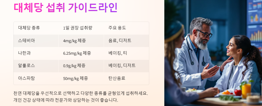 대체당 종류, 특징, 장단점 가격, 부작용 및 건강하게 이용하는 방법