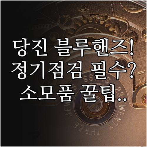 당진 블루핸즈 지점 안내 정기 점검과..