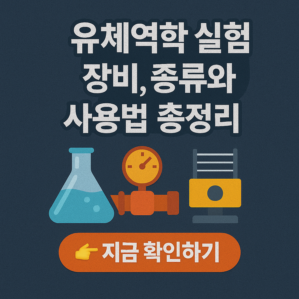 유체역학 실험 장비, 종류와 사용법 총정리