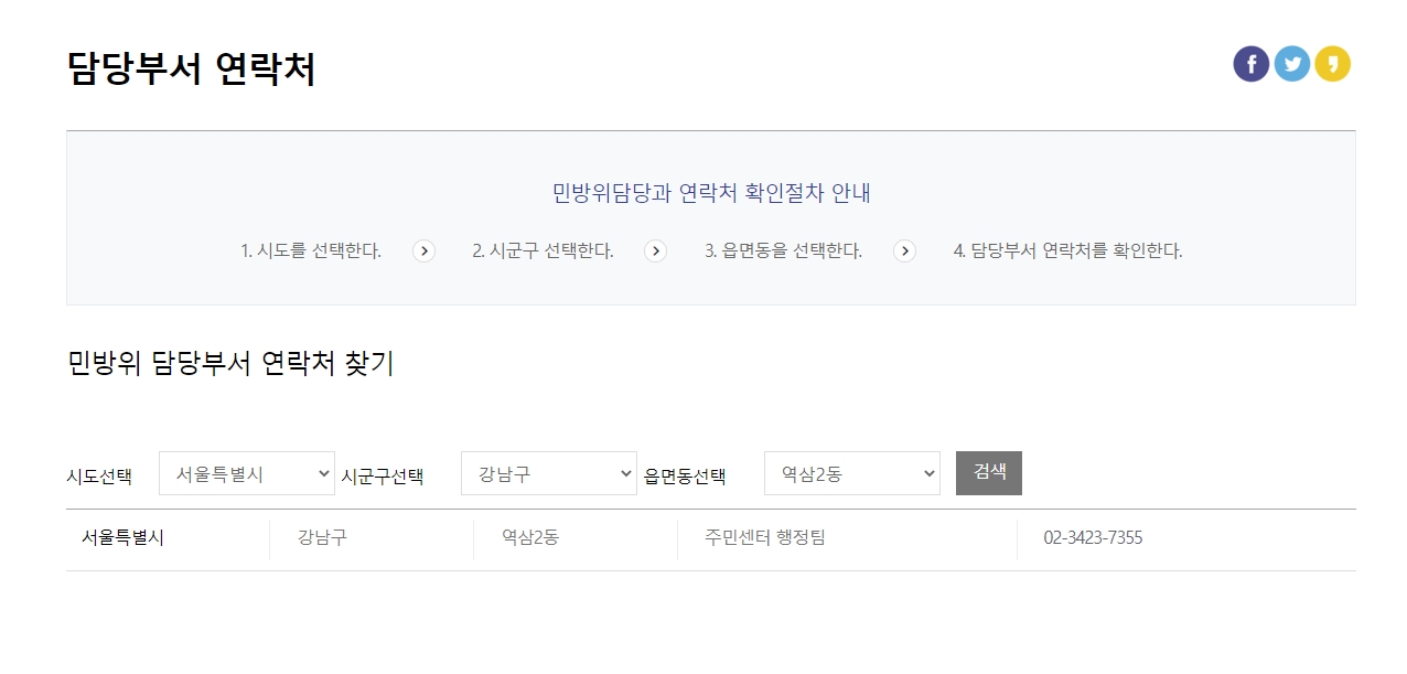 민방위 연차