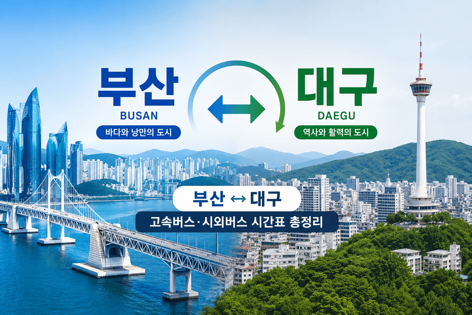 부산과 대구를 왕복하는 버스