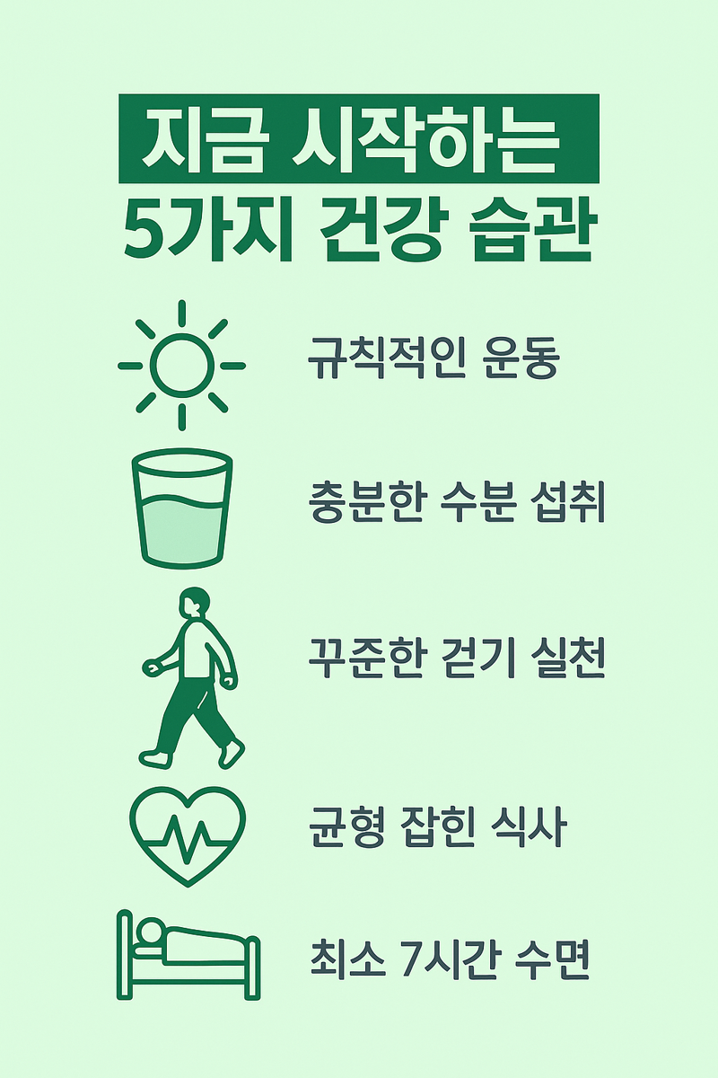 지금 시작하는 5가지 건강습관