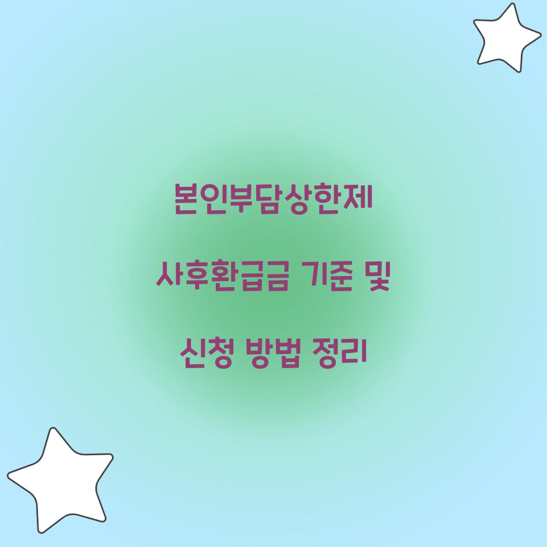 본인부담상한제 사후환급금