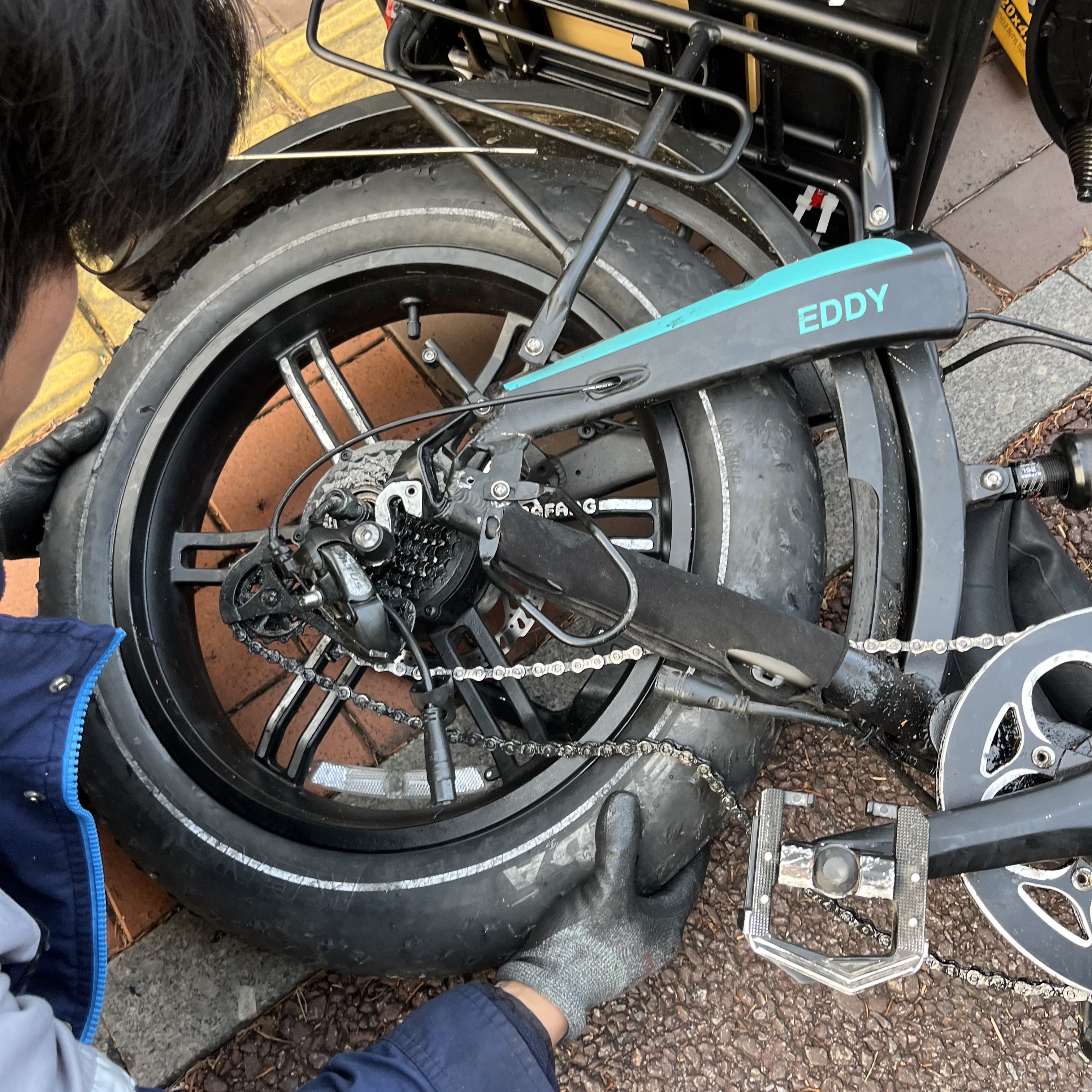 [수원 전기자전거 수리: 조보바이크 에디]-타이어 펑크 튜브 교체, JOBOBIKE EDDY AS, 화성 동탄 광교 용인 안양 오산 안산 군포 분당