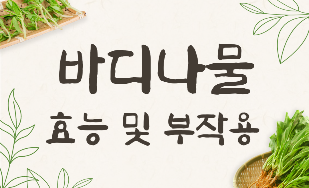 바디나물 효능과 부작용, 연삼과 헷갈리면 안 되는 이유