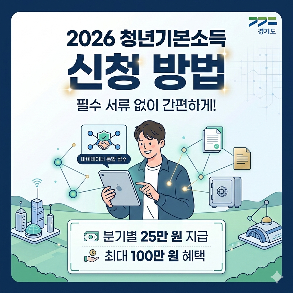 2026 청년기본소득 신청 방법 필수 서류와 마이데이터 접수 팁