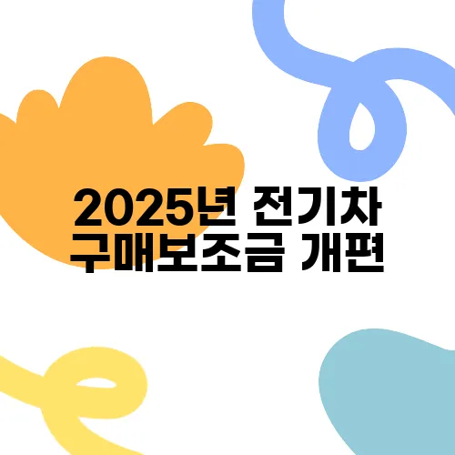 2025년 전기차 구매보조금 개편, 최대 얼마일까