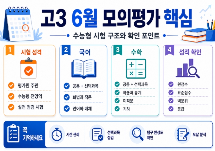 2026년 6월 모의고사 일정&middot;시험범위&middot;등급컷 총정리